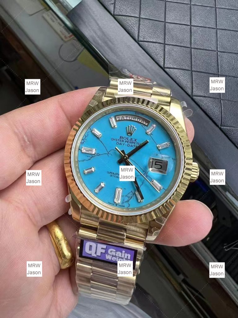 QF Replica Rolex Day-Date turquoise