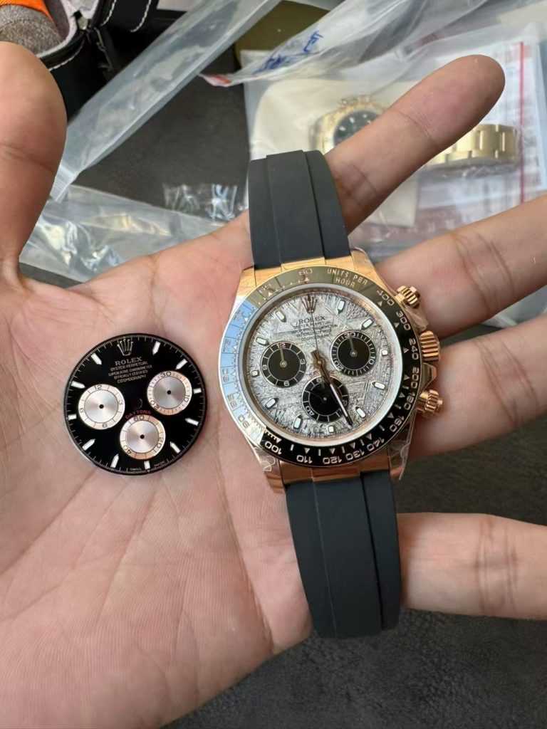 Replica Rolex Daytona Rose Gold Meteorite